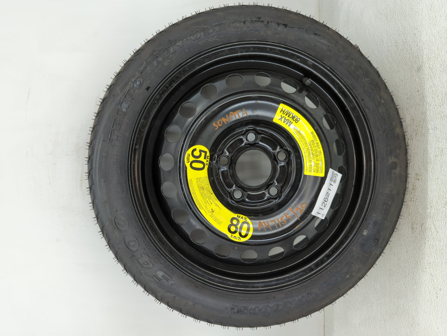 2015-2022 Hyundai Sonata Spare Donut Tire Wheel Rim Oem - Oemusedautoparts1.com