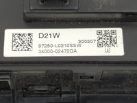 2020-2023 Hyundai Sonata Climate Control Module Temperature AC/Heater Replacement P/N:97250-L0210SSW 38000-02472DA Fits OEM 