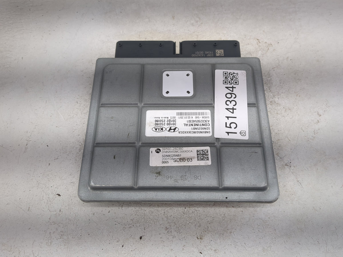 2020-2021 Hyundai Sonata PCM Engine Control Computer ECU ECM PCU OEM P/N:39100-2SDB0 39102-2SDB0, SDN8G25NB1 Fits Fits 2020 
