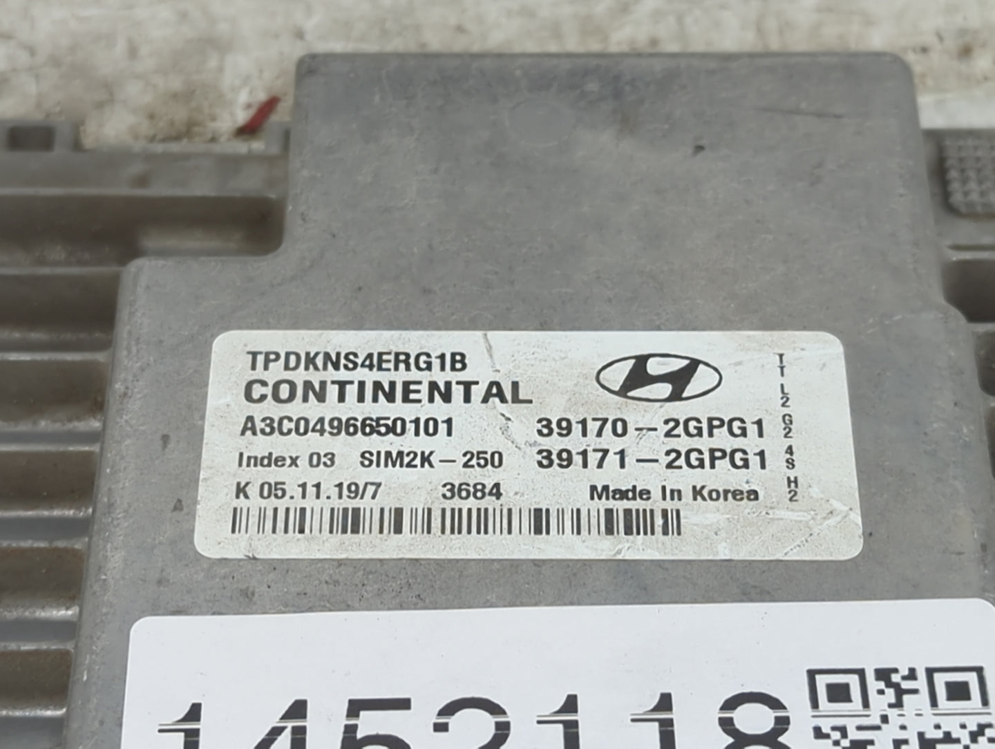2019-2021 Hyundai Tucson PCM Engine Control Computer ECU ECM PCU OEM P/N:39170-2GPG1 39171-2GPG1 Fits Fits 2019 2020 2021 OE