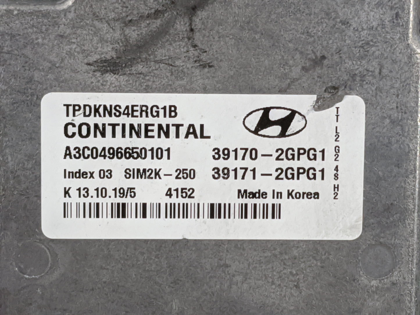 2019-2021 Hyundai Tucson PCM Engine Control Computer ECU ECM PCU OEM P/N:39170-2GPG1 39171-2GPG1 Fits Fits 2019 2020 2021 OE