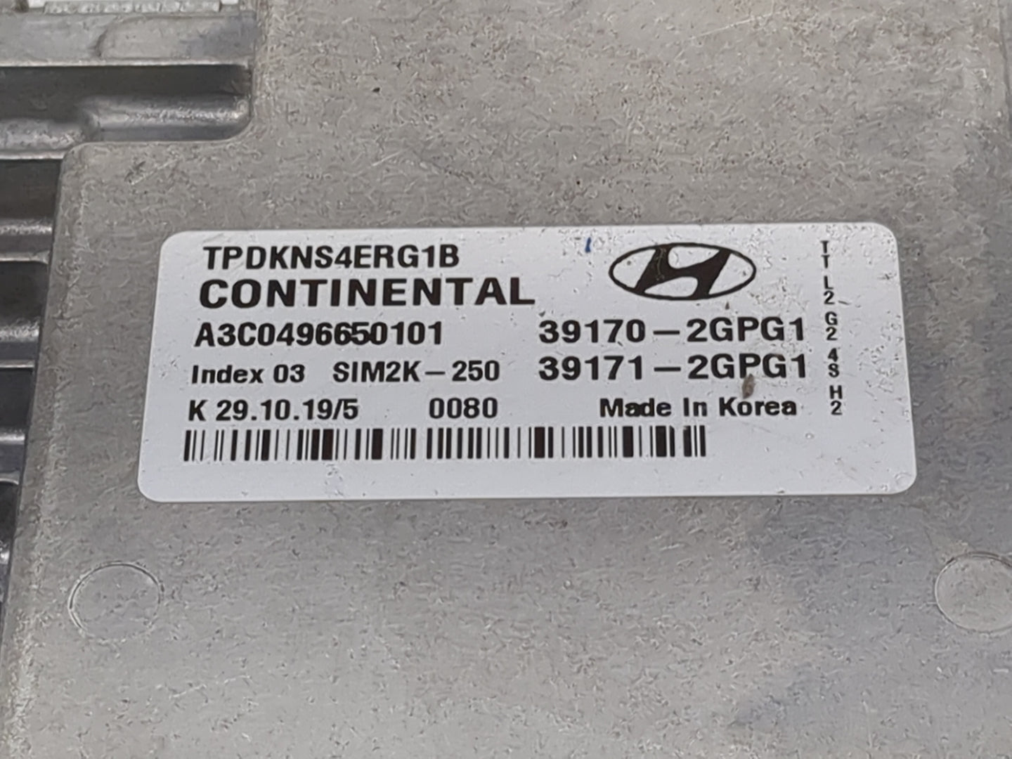 2019-2021 Hyundai Tucson PCM Engine Control Computer ECU ECM PCU OEM P/N:39170-2GPG1 39171-2GPG1 Fits Fits 2019 2020 2021 OE