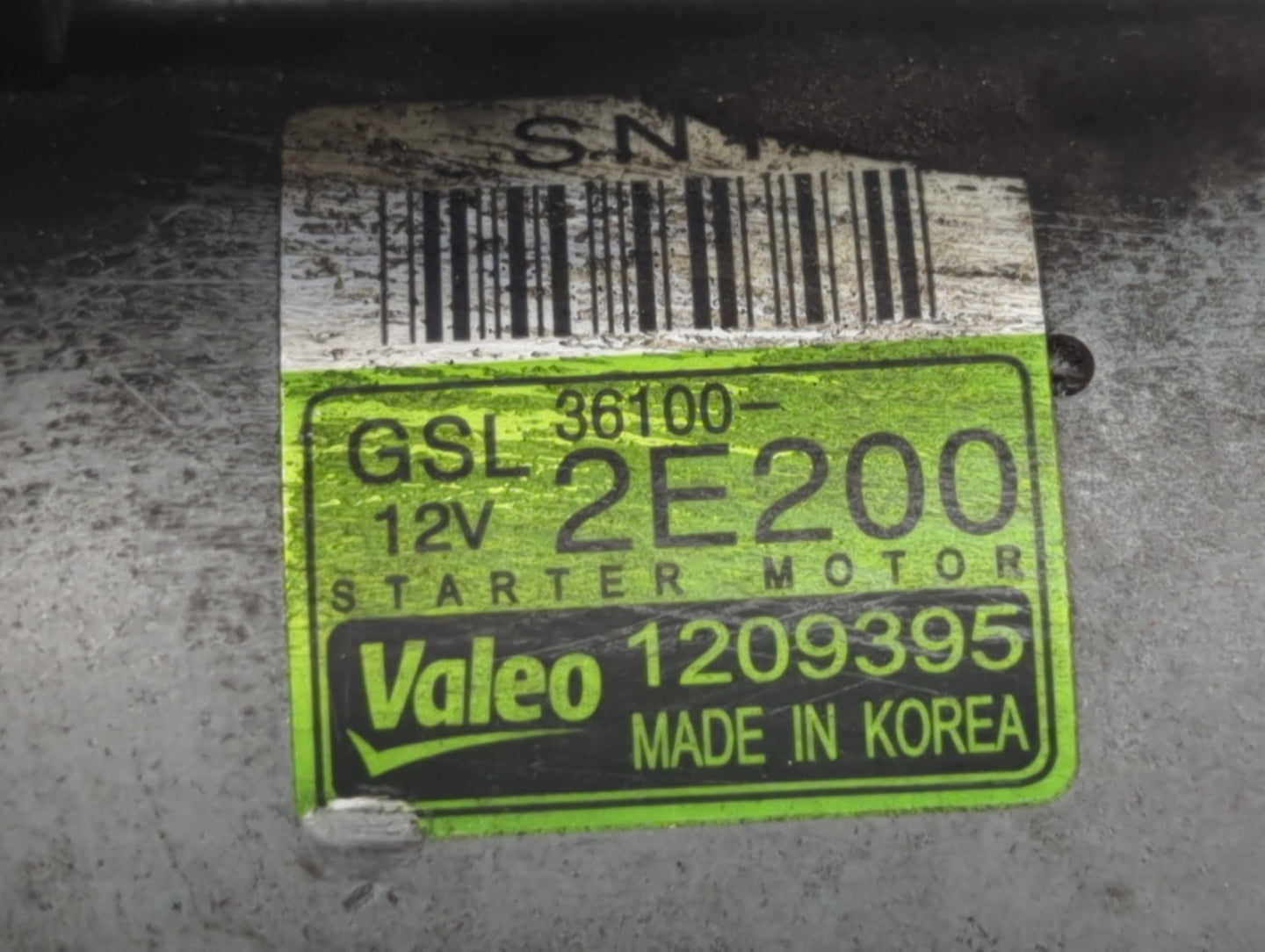 2016-2021 Hyundai Tucson Car Starter Motor Solenoid OEM P/N:1209395 36100-2E200 Fits OEM Used Auto Parts - Oemusedautoparts1