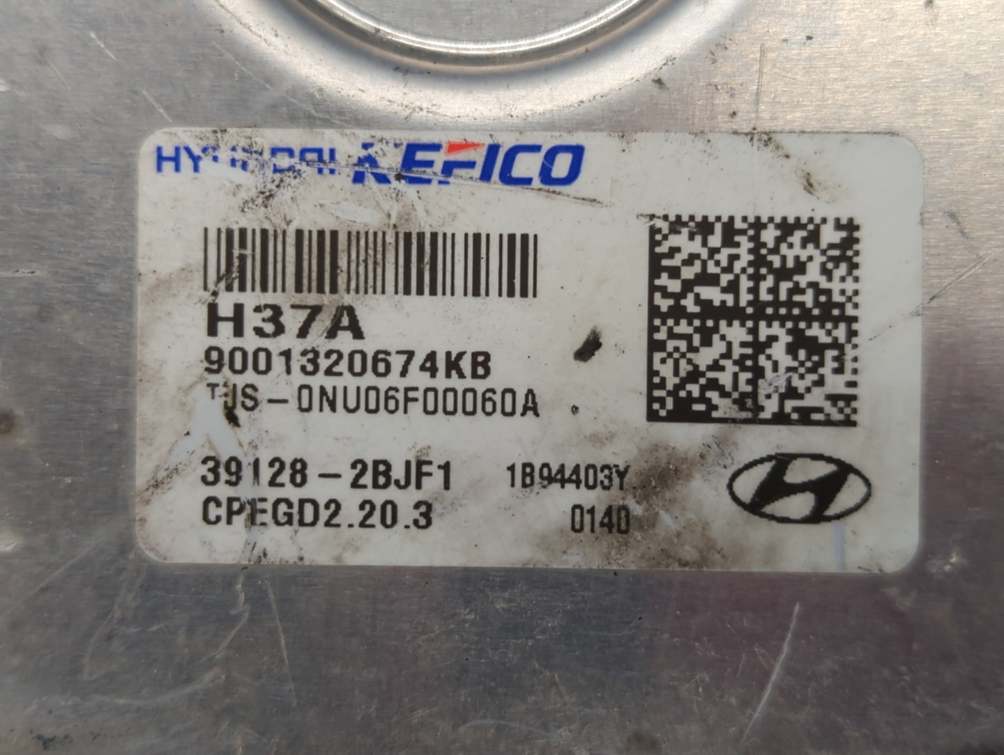 2019-2020 Hyundai Veloster PCM Engine Control Computer ECU ECM PCU OEM P/N:39128-2BJF1 1320674KB Fits Fits 2019 2020 OEM Use