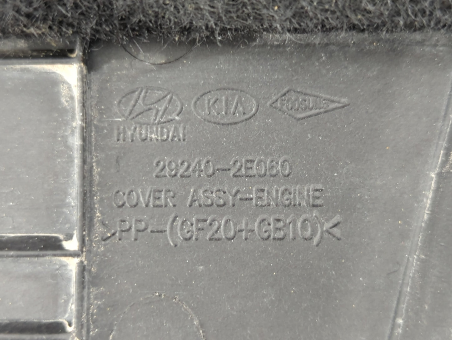 2020 Hyundai Veloster Engine Cover - Oemusedautoparts1.com