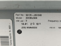 2019-2020 Hyundai Veloster Radio AM FM Cd Player Receiver Replacement P/N:96170-J35104X Fits Fits 2019 2020 OEM Used Auto Pa