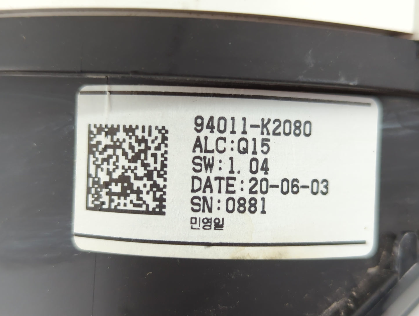 2020 Hyundai Venue Instrument Cluster Speedometer Gauges P/N:94011-K2080 Fits OEM Used Auto Parts - Oemusedautoparts1.com