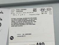 2020 Hyundai Venue Radio AM FM Cd Player Receiver Replacement P/N:96160-K2893MDD Fits OEM Used Auto Parts - Oemusedautoparts
