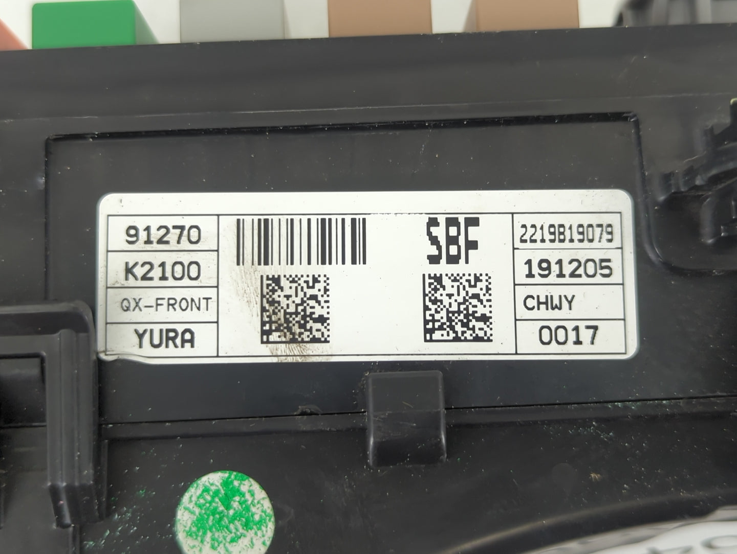 2020 Hyundai Venue Fusebox Fuse Box Panel Relay Module P/N:191205 2219B19079, 91270 K2100 Fits OEM Used Auto Parts - Oemused