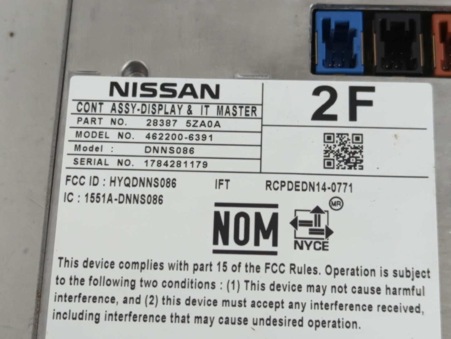 2019-2020 Infiniti Q50 Information Display Screen - Oemusedautoparts1.com