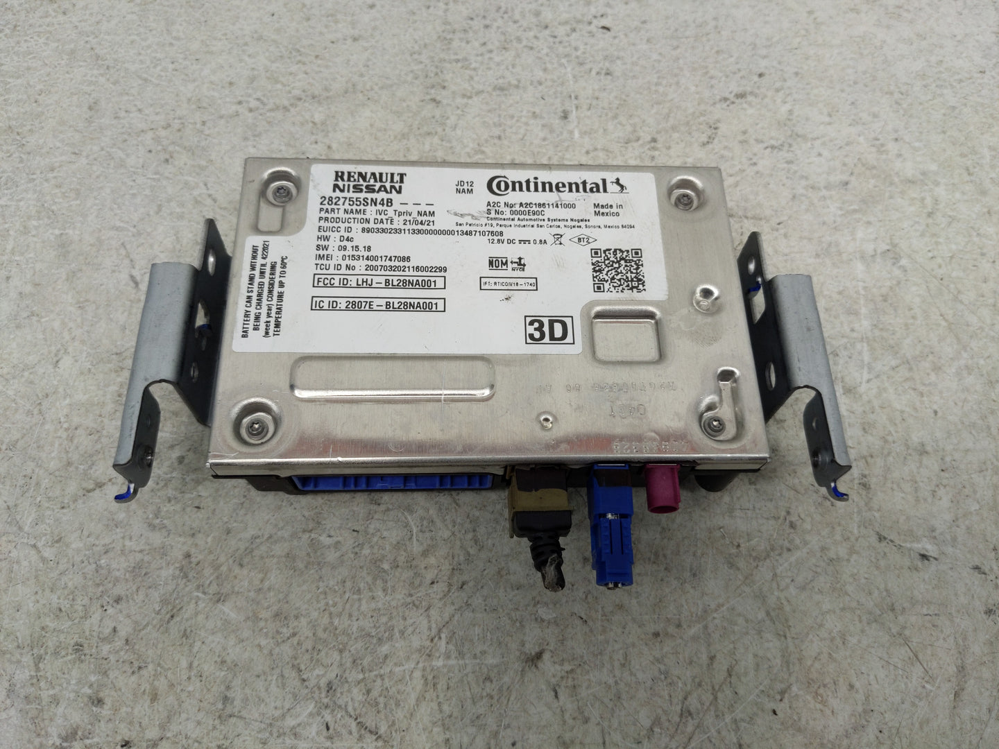 2020-2020 Infiniti Q50 Telematics Control Module 282755sn4b - Oemusedautoparts1.com
