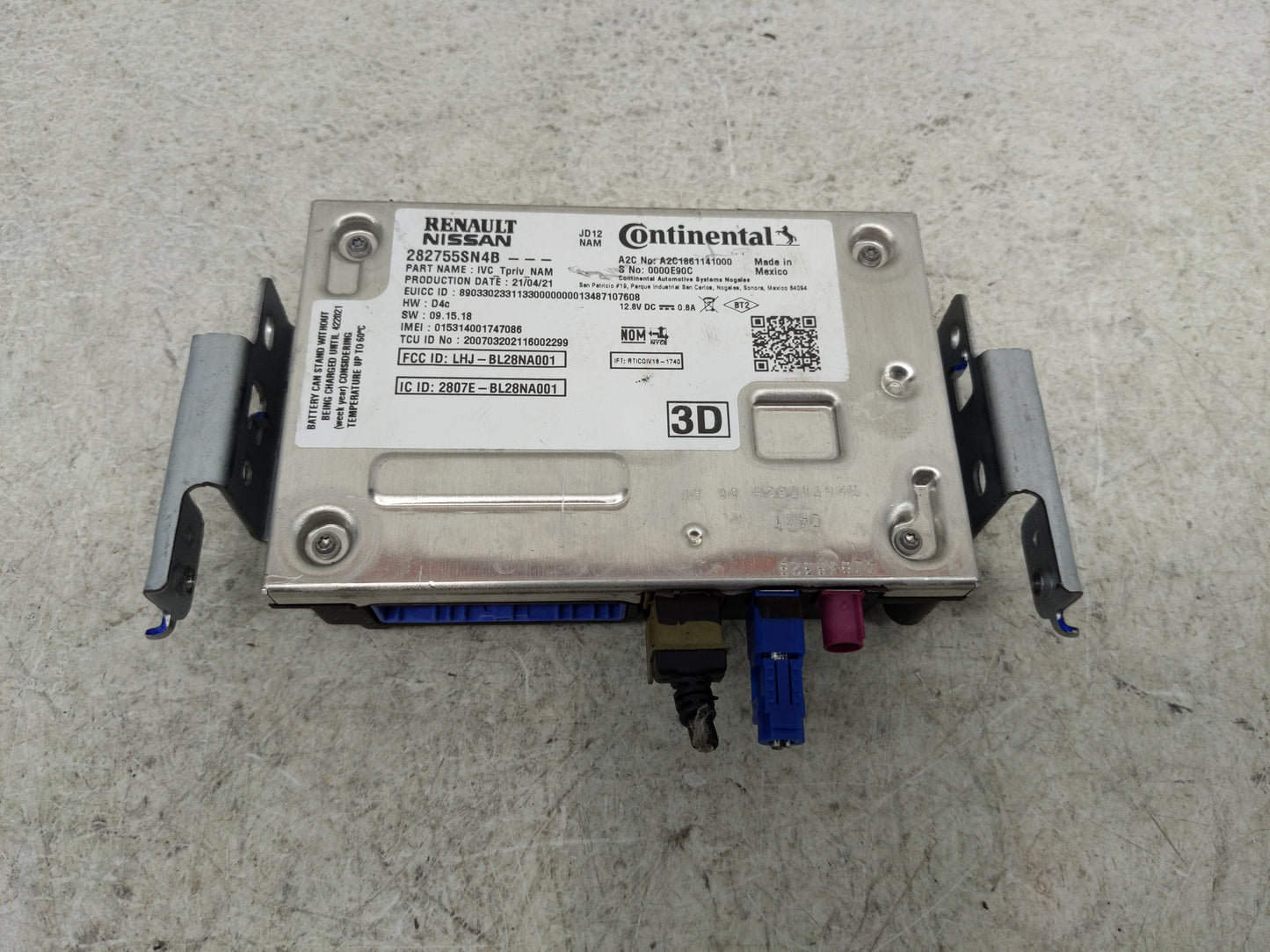 2020-2020 Infiniti Q50 Telematics Control Module 282755sn4b - Oemusedautoparts1.com