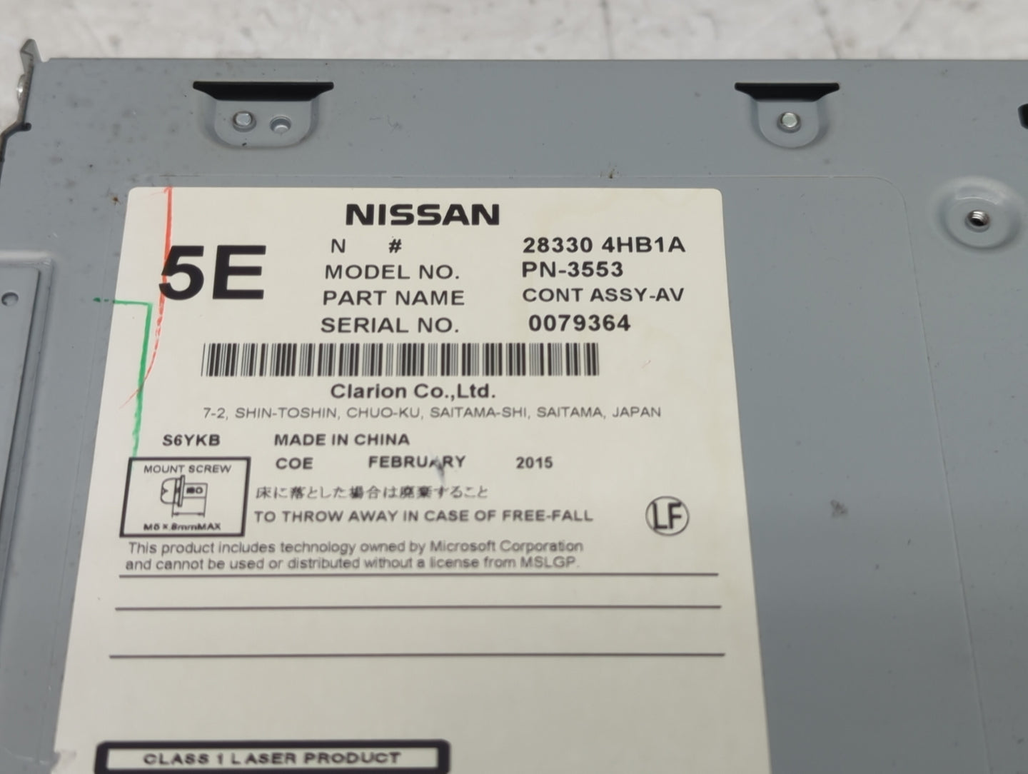 2015-2020 Infiniti Q50 Radio AM FM Cd Player Receiver Replacement P/N:28330 4HB1A Fits Fits 2015 2016 2017 2018 2019 2020 OE