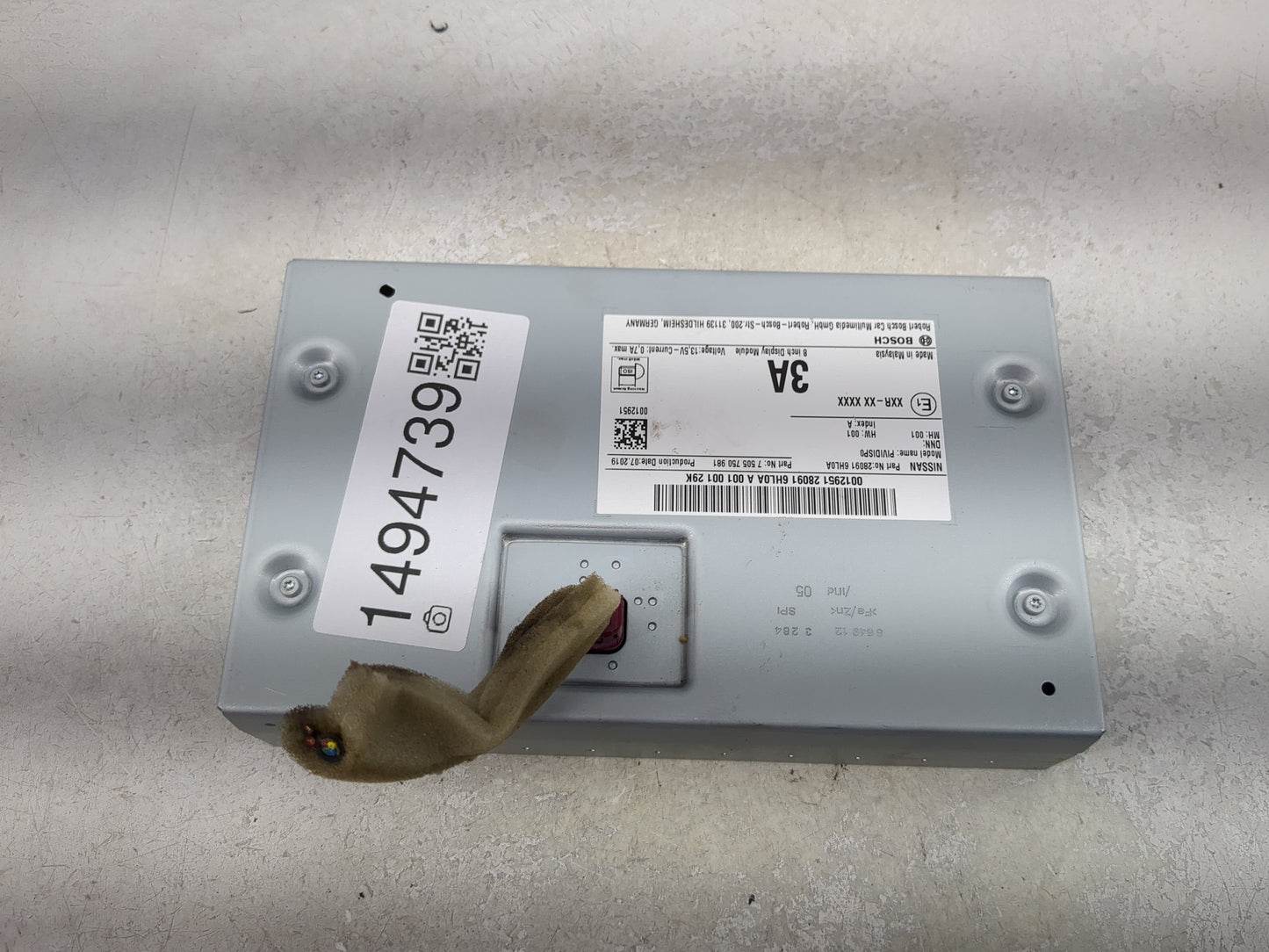 2019-2020 Infiniti Q50 Information Display Screen 1494739 - Oemusedautoparts1.com