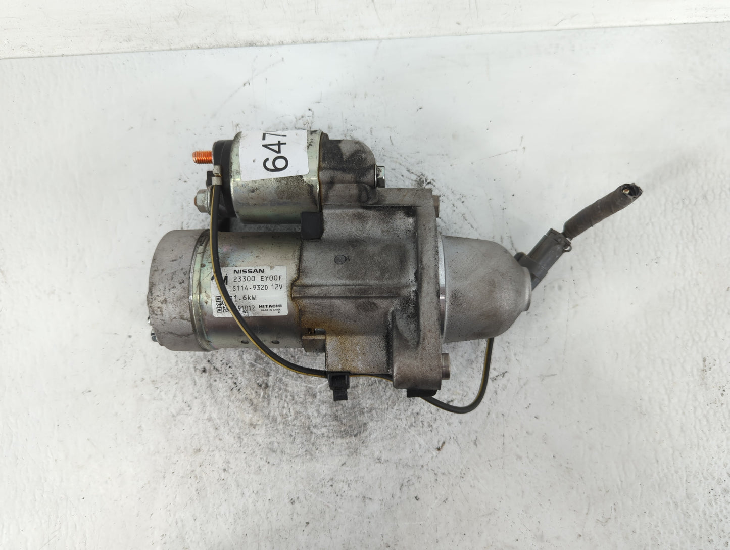 2014-2020 Infiniti Q50 Car Starter Motor Solenoid OEM P/N:S114-932D 12V 23300 EY00F Fits OEM Used Auto Parts - Oemusedautopa