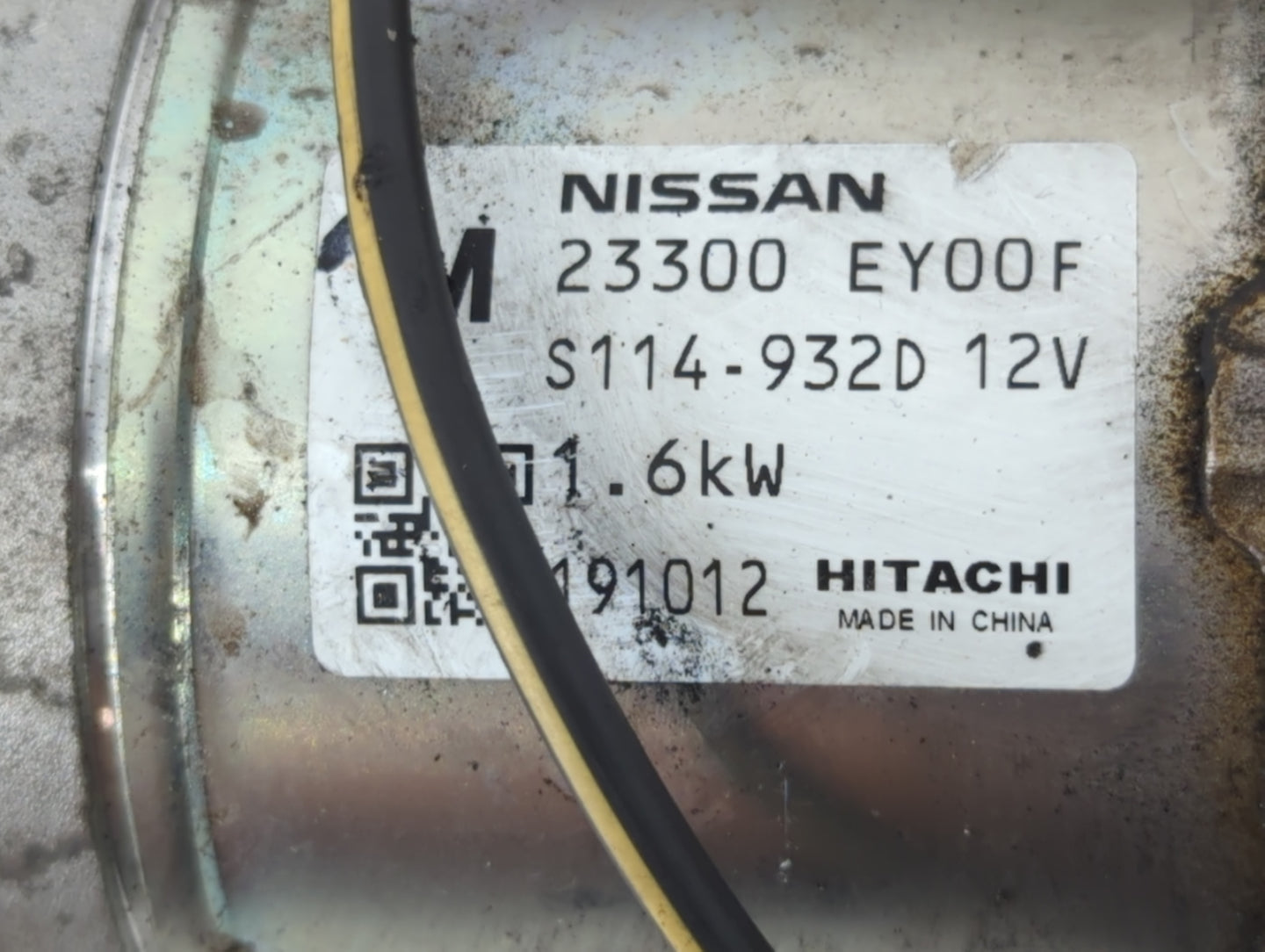 2014-2020 Infiniti Q50 Car Starter Motor Solenoid OEM P/N:S114-932D 12V 23300 EY00F Fits OEM Used Auto Parts - Oemusedautopa