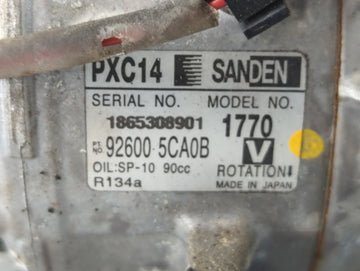 2016-2020 Infiniti Q50 Air Conditioning A/c Ac Compressor Oem