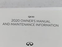 2020 Infiniti Qx50 Owners Manual Book Guide P/N:OM20E0 0J55U0 OEM Used Auto Parts - Oemusedautoparts1.com