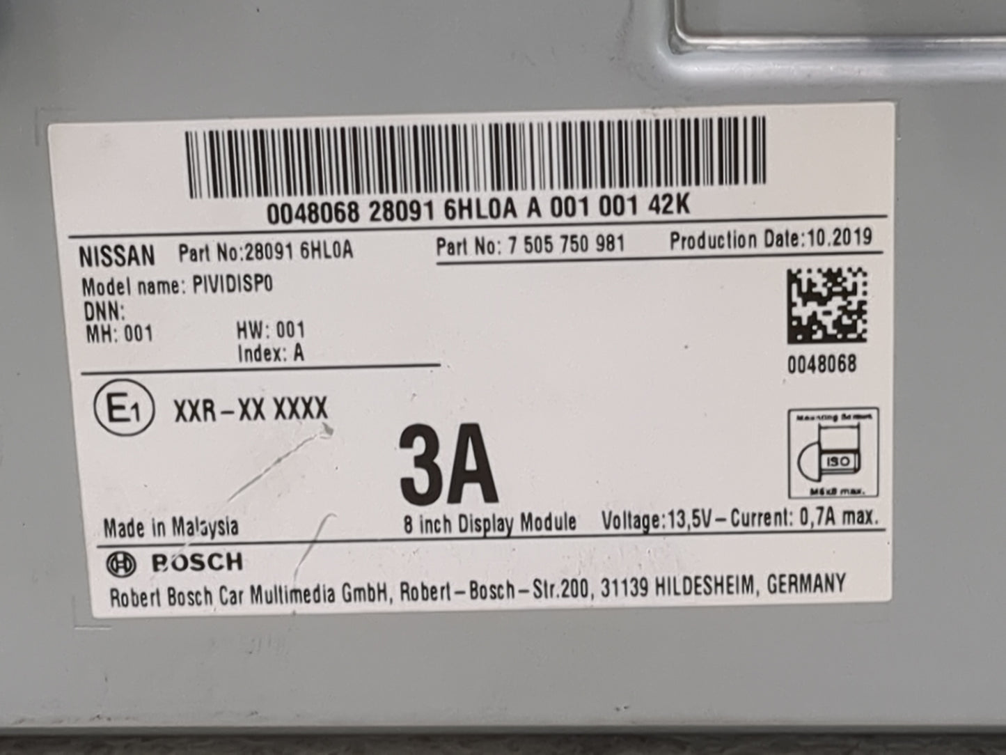 2020 Infiniti Qx50 Information Display Screen 1467441 - Oemusedautoparts1.com