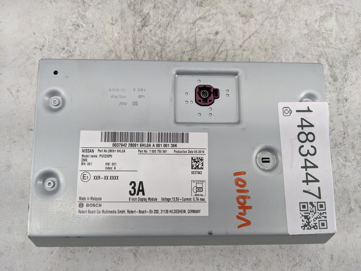 2020 Infiniti Qx50 Information Display Screen 1483447 - Oemusedautoparts1.com