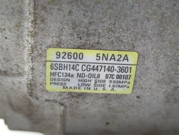 2019-2020 Infiniti Qx50 Air Conditioning A/c Ac Compressor Oem