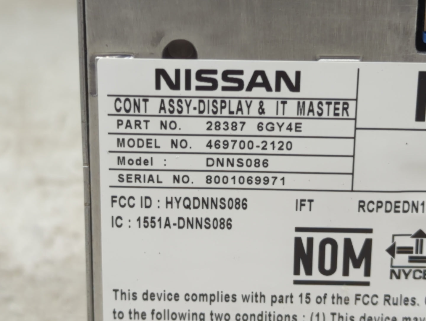 2019-2020 Infiniti Qx60 Information Display Screen - Oemusedautoparts1.com