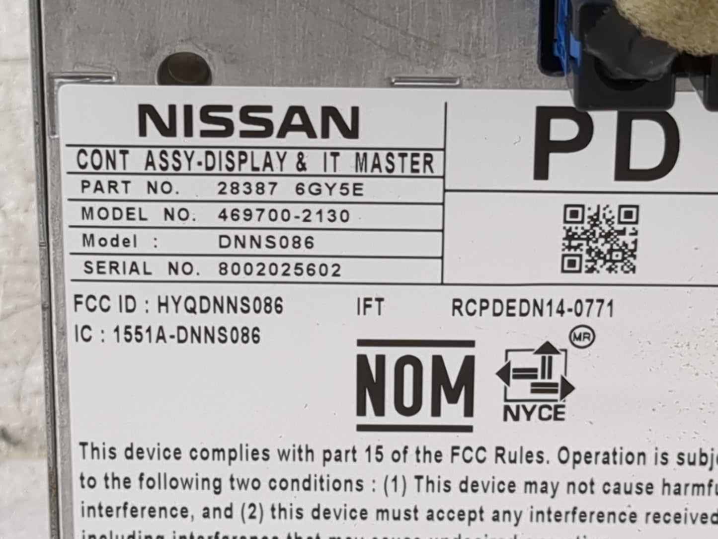 2019-2020 Infiniti Qx60 Information Display Screen 1468426 - Oemusedautoparts1.com