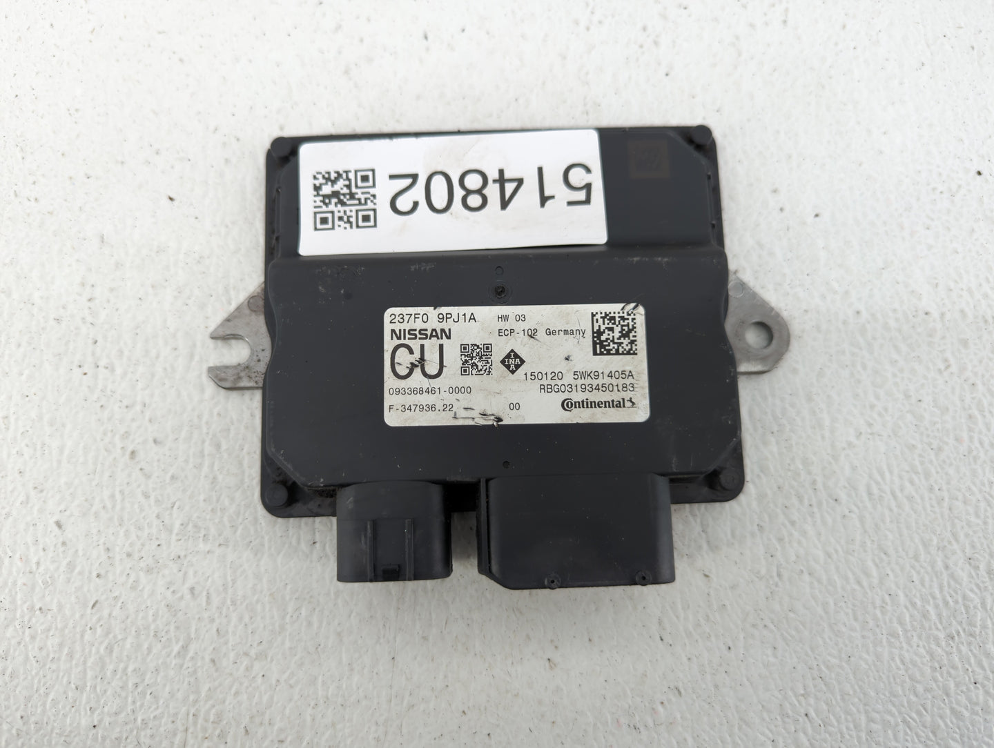 2018-2020 Infiniti Qx60 PCM Engine Control Computer ECU ECM PCU OEM P/N:237F0 9PJ1A NEC030-086 Fits Fits 2018 2019 2020 OEM 