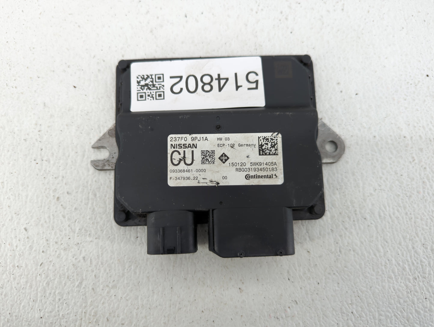 2018-2020 Infiniti Qx60 PCM Engine Control Computer ECU ECM PCU OEM P/N:237F0 9PJ1A NEC030-086 Fits Fits 2018 2019 2020 OEM 