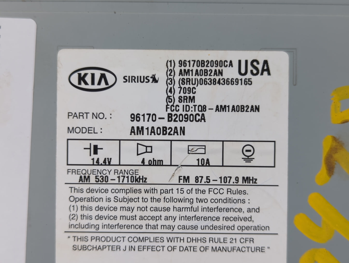 2020 Infiniti Qx60 Am Fm Cd Player Radio Receiver - Oemusedautoparts1.com