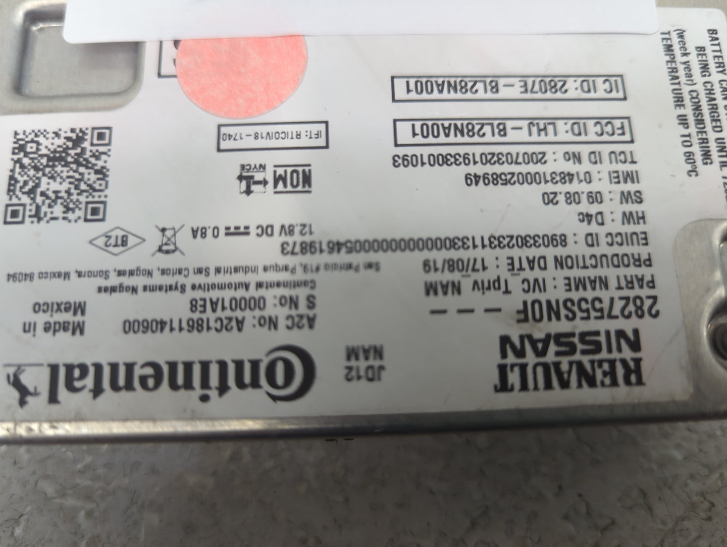 2020 Infiniti Qx80 Communication Control Module - Oemusedautoparts1.com