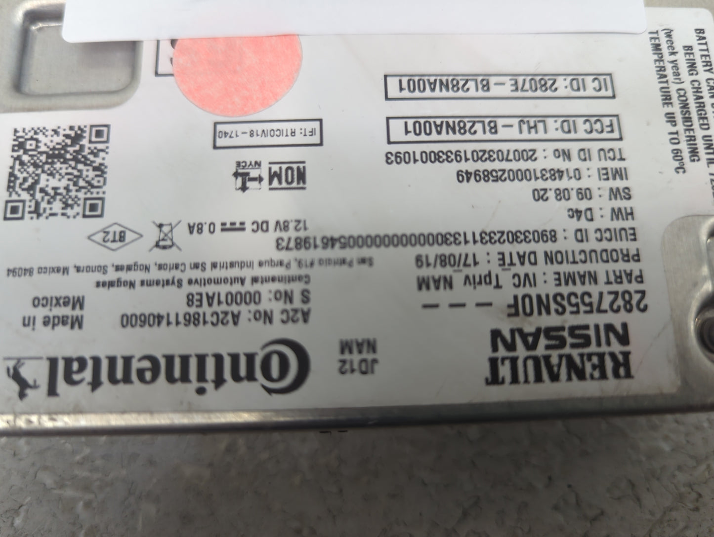 2020 Infiniti Qx80 Communication Control Module - Oemusedautoparts1.com