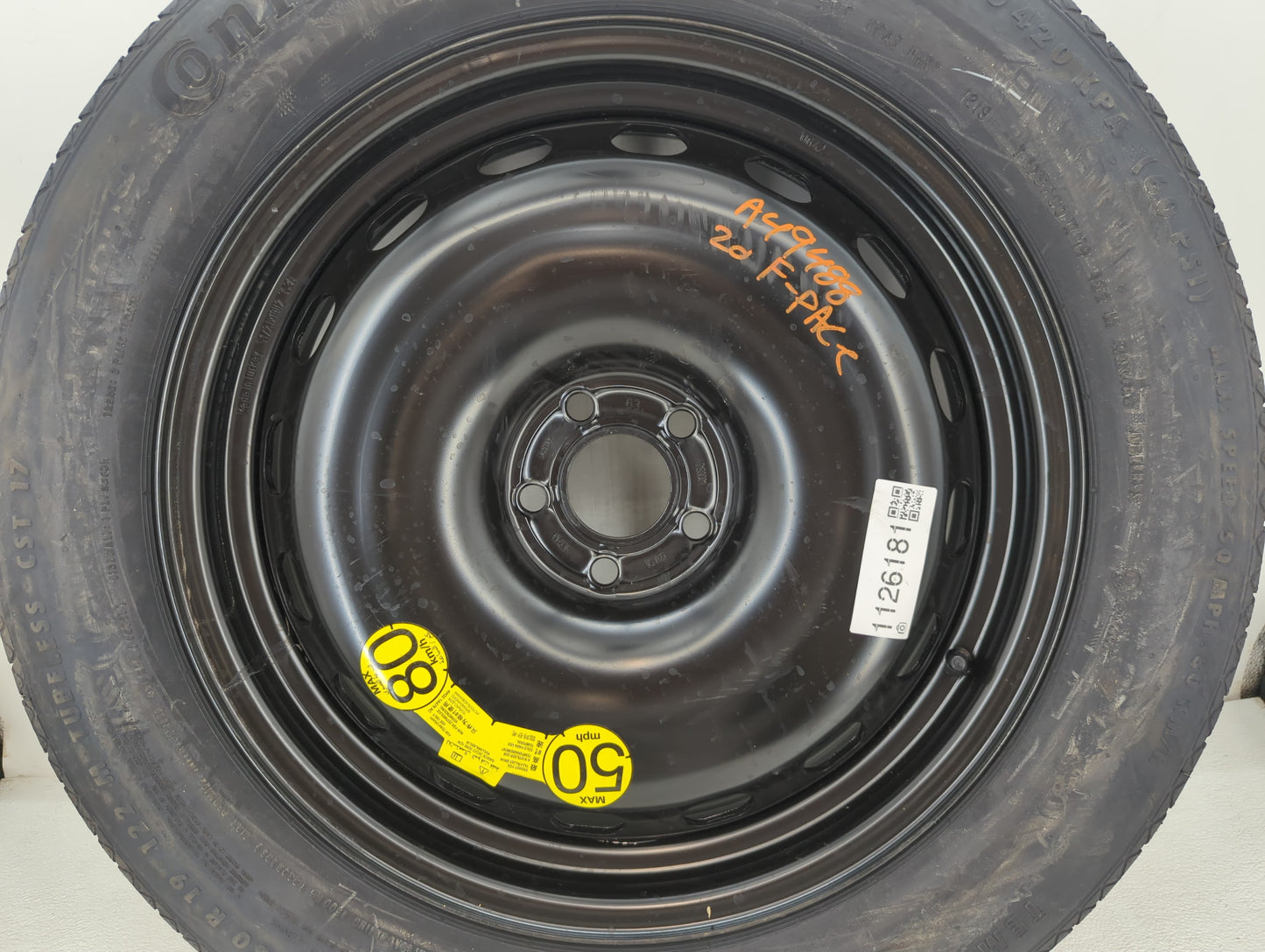 2017-2022 Jaguar F-pace Spare Donut Tire Wheel Rim Oem - Oemusedautoparts1.com