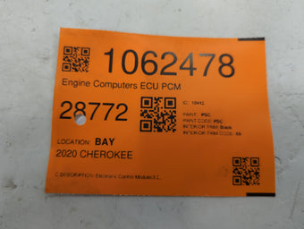 compare product 2019-2021 Jeep Cherokee PCM Engine Control Computer ECU ECM PCU OEM P/N:P68434922AA Fits Fits 2019 2020 2021 2022 OEM Used Auto Parts