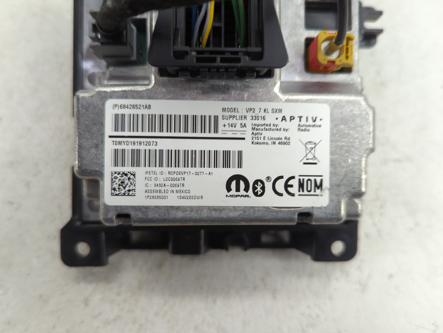 2020 Jeep Cherokee Radio AM FM Cd Player Receiver Replacement P/N:68428521AB Fits OEM Used Auto Parts - Oemusedautoparts1.co