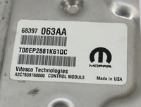 2019-2020 Jeep Cherokee PCM Engine Control Computer ECU ECM PCU OEM P/N:68397063AA T00EP2881K61QC Fits Fits 2019 2020 OEM Us