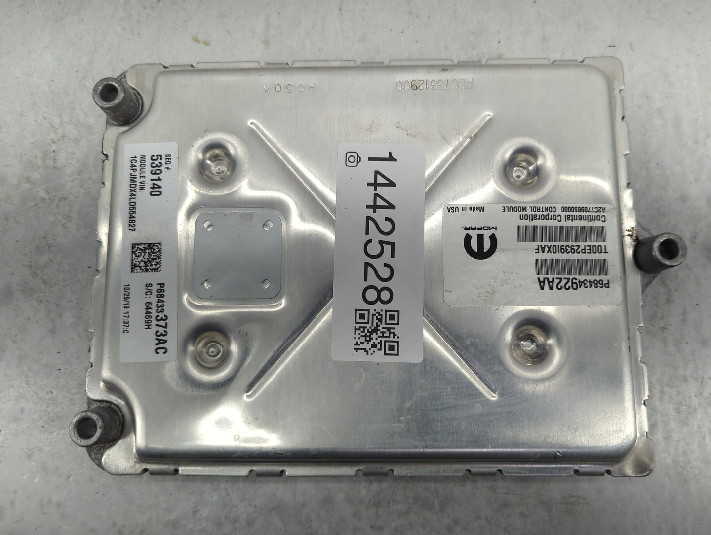2020-2021 Jeep Cherokee PCM Engine Control Computer ECU ECM PCU OEM P/N:P68434922AA P68433373AC, A2C7709850000 Fits Fits 202