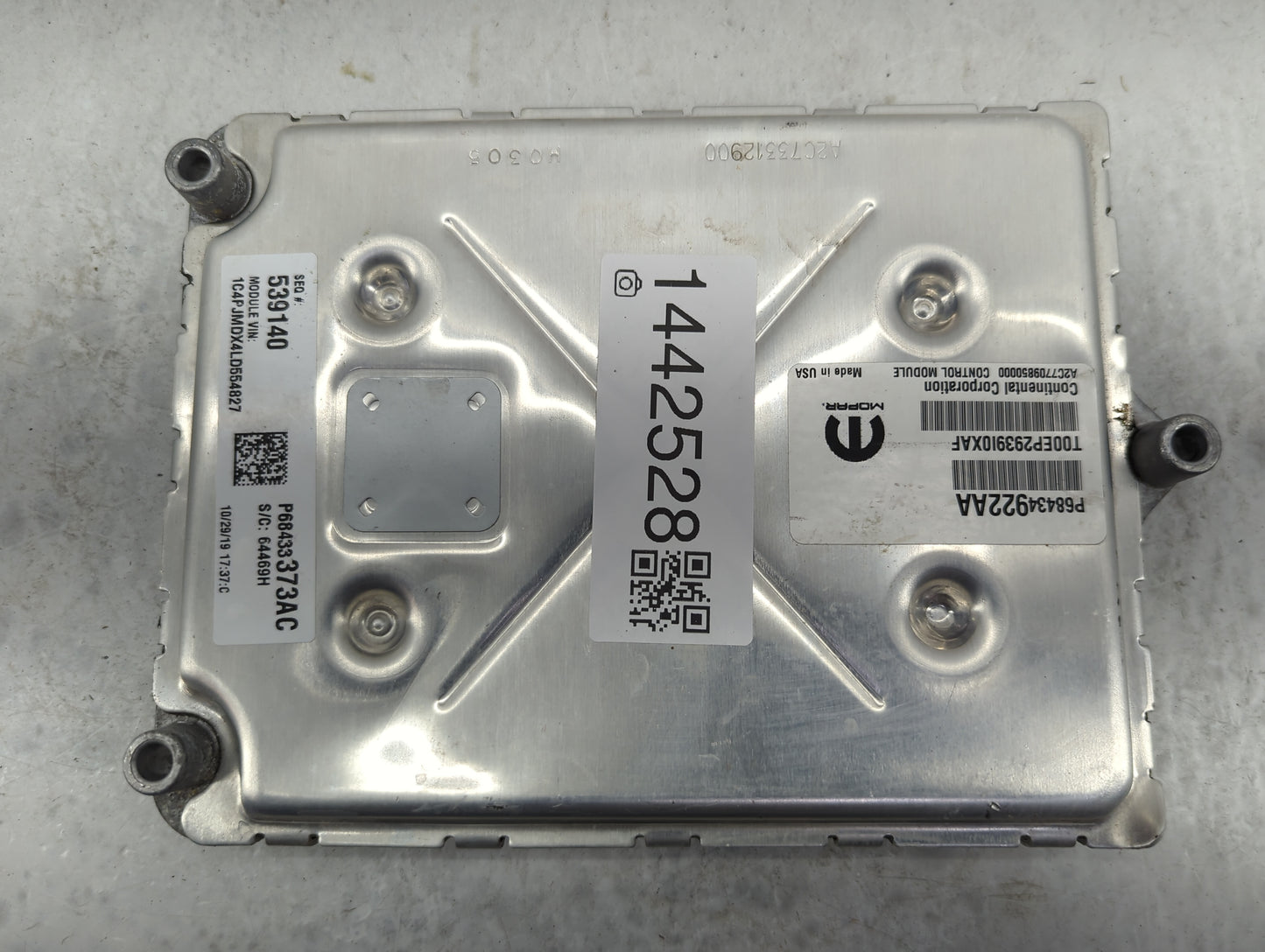 2020-2021 Jeep Cherokee PCM Engine Control Computer ECU ECM PCU OEM P/N:P68434922AA P68433373AC, A2C7709850000 Fits Fits 202