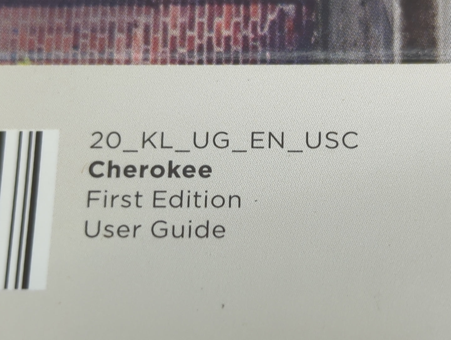 2020 Jeep Cherokee Owners Manual Book Guide P/N:20_KL_UG_EN_USC OEM Used Auto Parts - Oemusedautoparts1.com