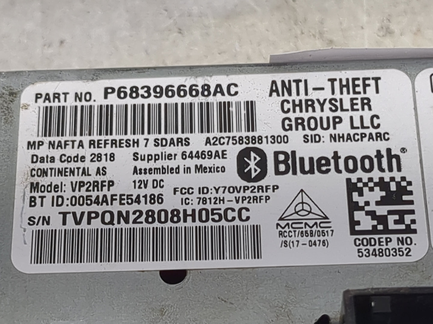 2020 Jeep Compass Information Display Screen - Oemusedautoparts1.com
