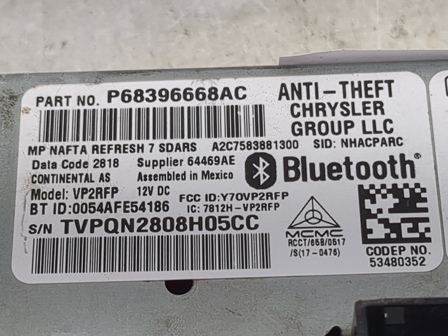 2020 Jeep Compass Information Display Screen - Oemusedautoparts1.com