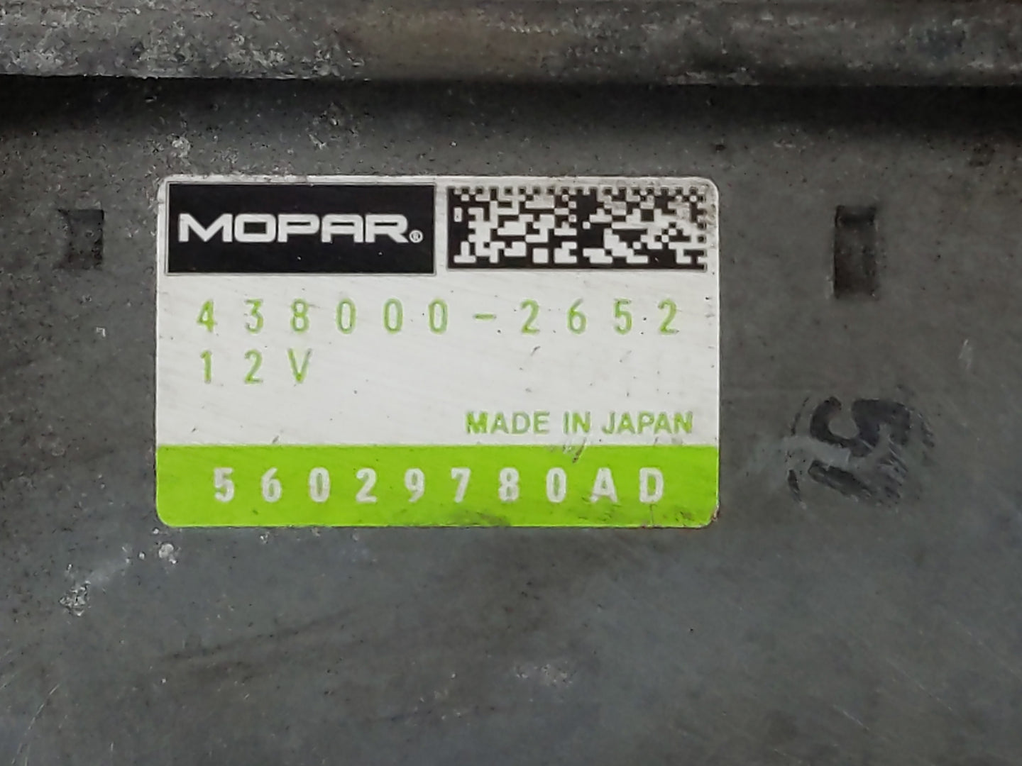 2016-2021 Jeep Grand Cherokee Car Starter Motor Solenoid OEM P/N:438000-2652 56029780AD Fits OEM Used Auto Parts - Oemusedau