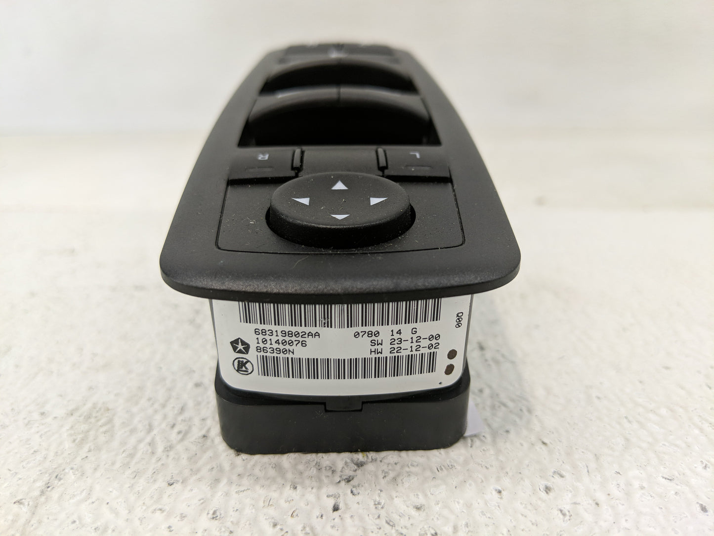 2016-2022 Jeep Grand Cherokee Master Power Window Switch Replacement Driver Side Left P/N:68319802AA Fits OEM Used Auto Part