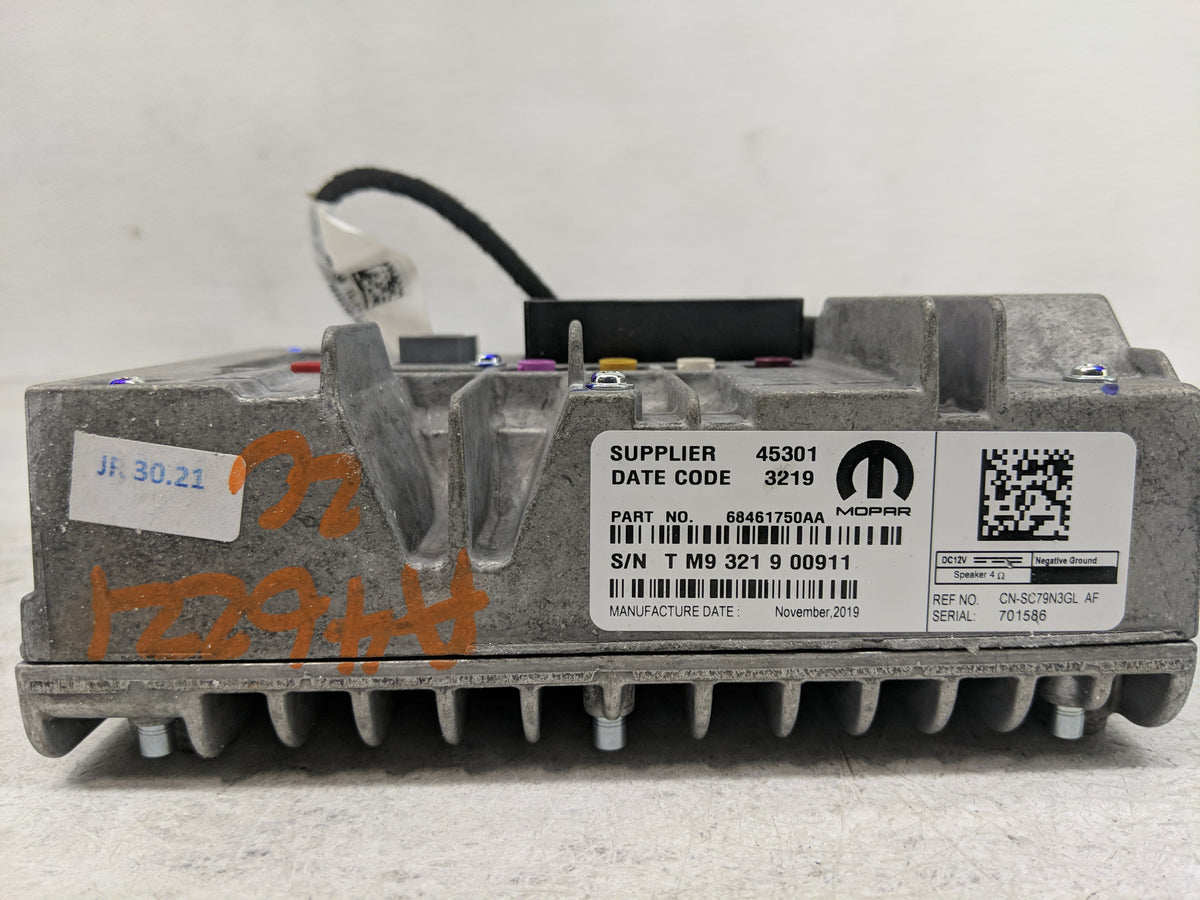 2020 Jeep Grand Cherokee Radio AM FM Cd Player Receiver Replacement P/N:68461750AA Fits OEM Used Auto Parts - Oemusedautopar