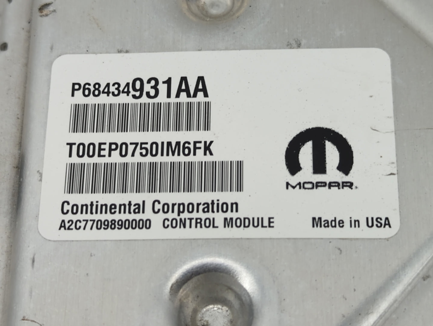 2020-2022 Jeep Grand Cherokee PCM Engine Control Computer ECU ECM PCU OEM P/N:P68434931AA Fits Fits 2020 2021 2022 OEM Used 