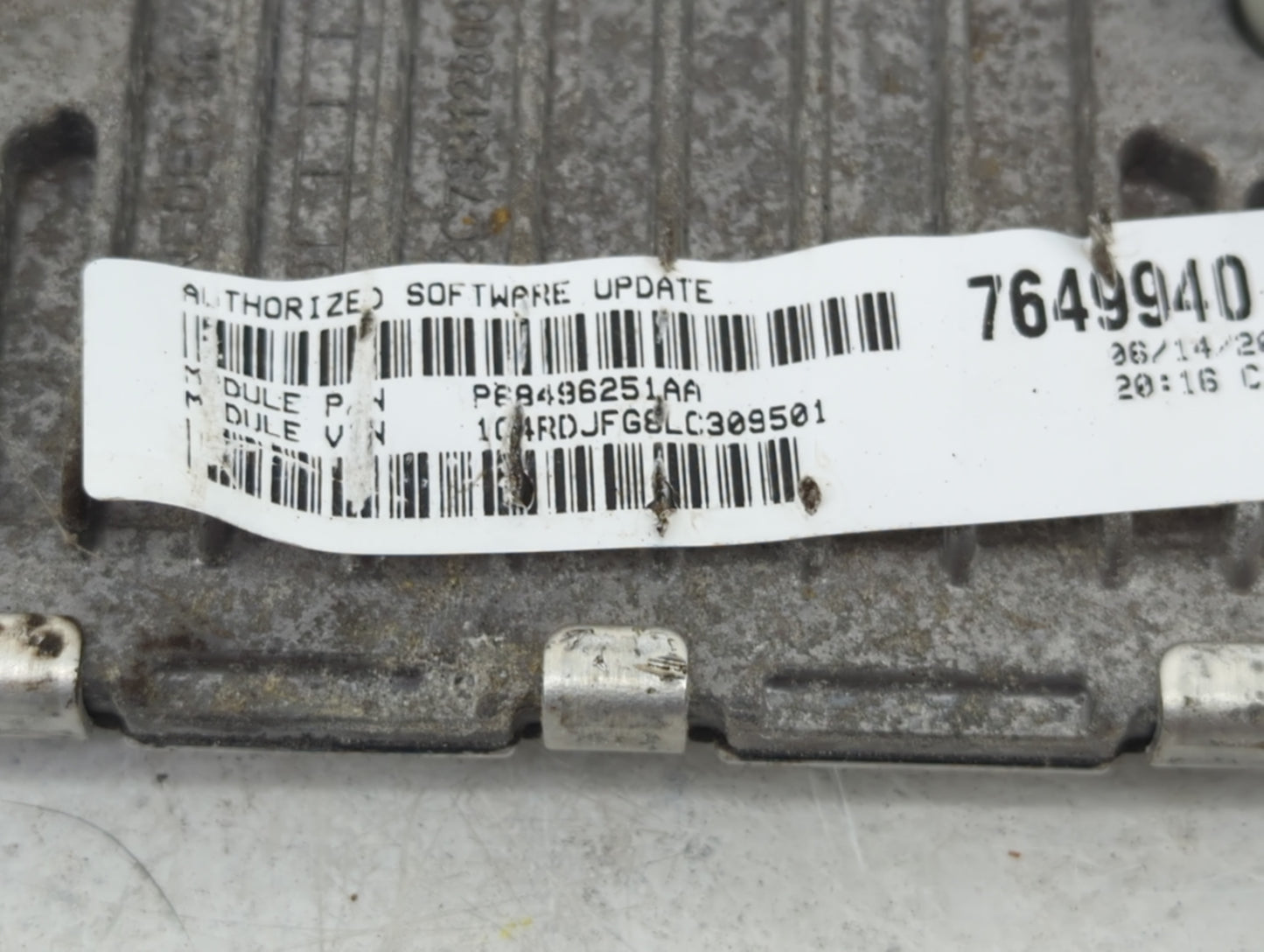 2020-2022 Jeep Grand Cherokee PCM Engine Control Computer ECU ECM PCU OEM P/N:P68434931AA Fits Fits 2020 2021 2022 OEM Used 