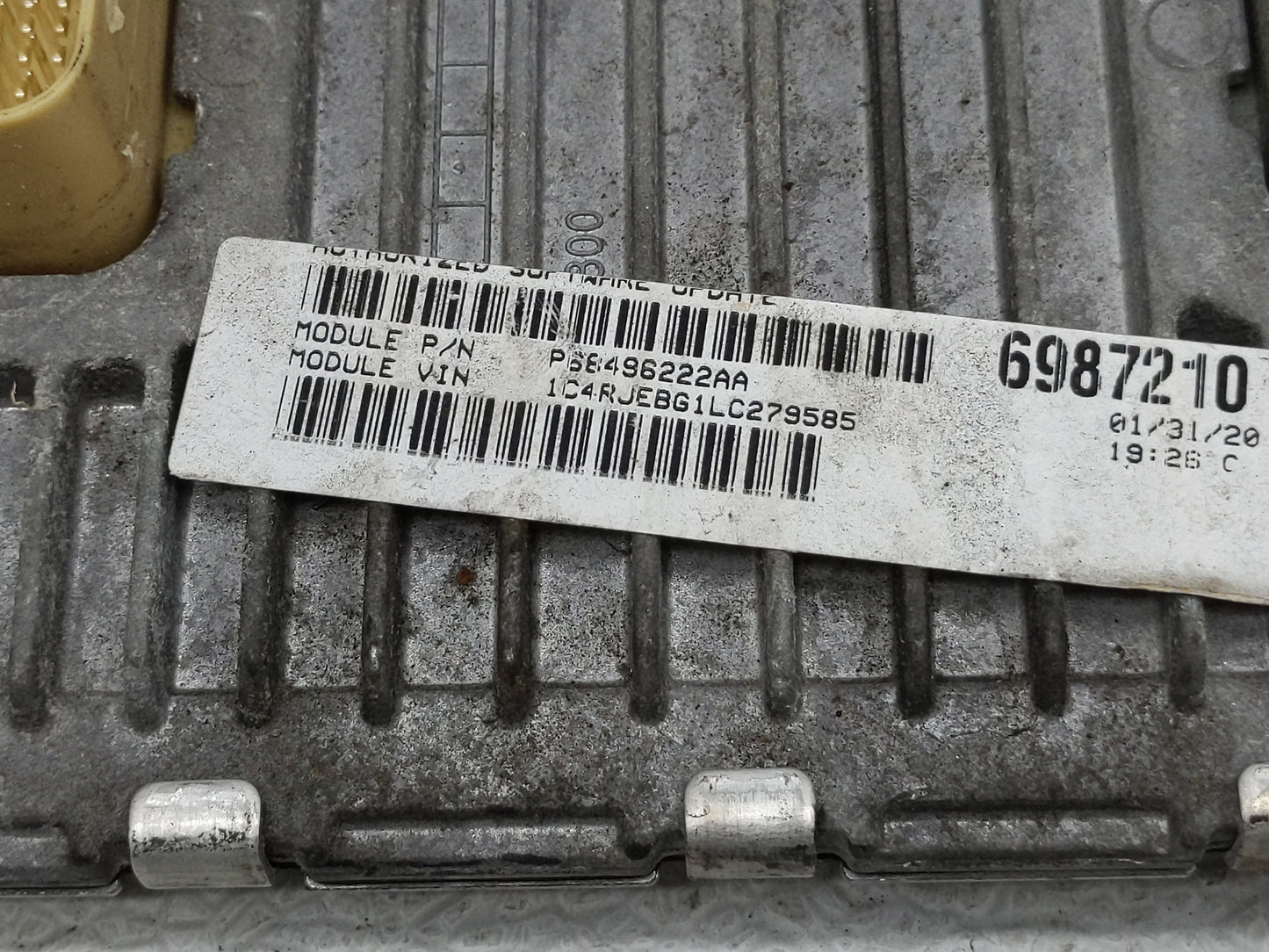 2020-2022 Jeep Grand Cherokee PCM Engine Control Computer ECU ECM PCU OEM P/N:P68434931AA Fits Fits 2020 2021 2022 OEM Used 