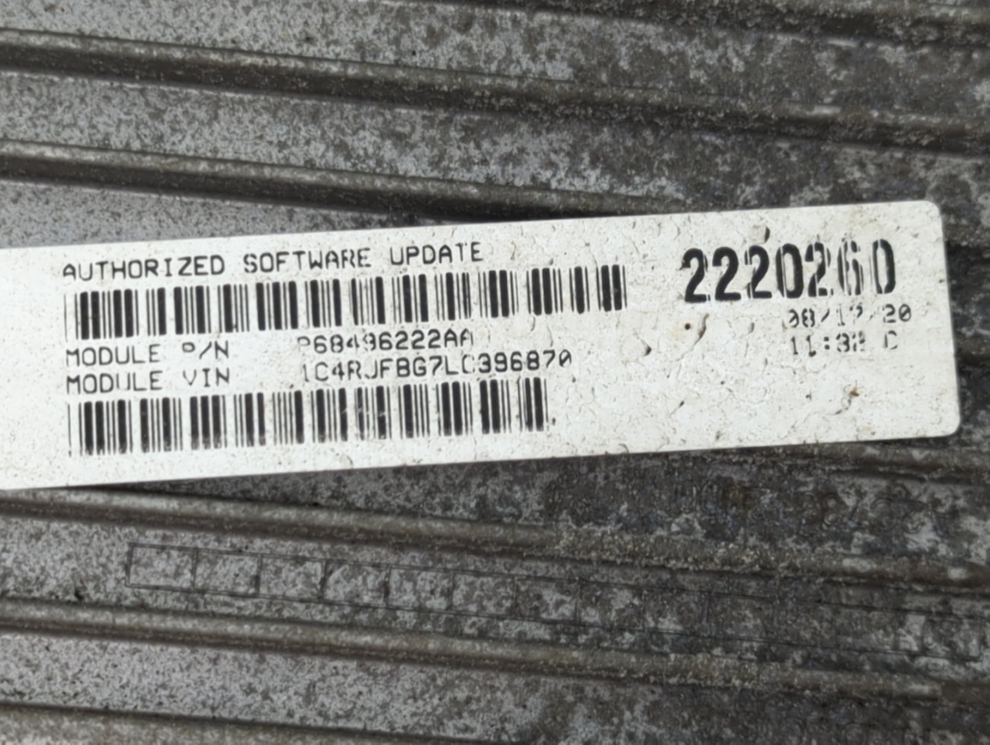 2020-2022 Jeep Grand Cherokee PCM Engine Control Computer ECU ECM PCU OEM P/N:P68496222AA P68434931AA Fits Fits 2020 2021 20