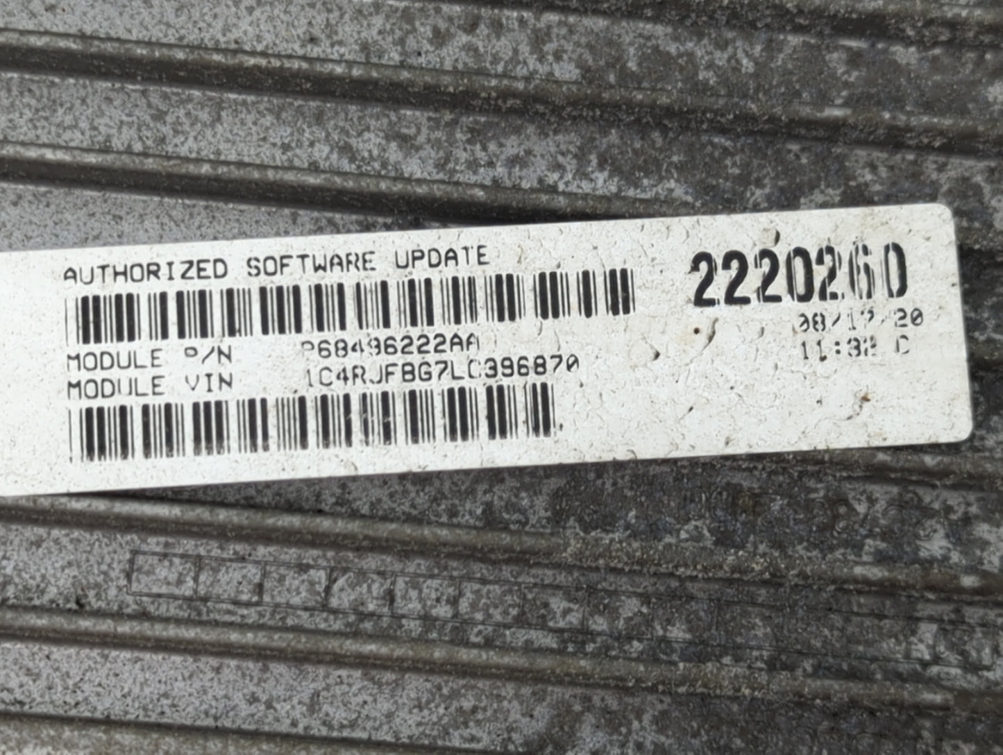 2020-2022 Jeep Grand Cherokee PCM Engine Control Computer ECU ECM PCU OEM P/N:P68496222AA P68434931AA Fits Fits 2020 2021 20