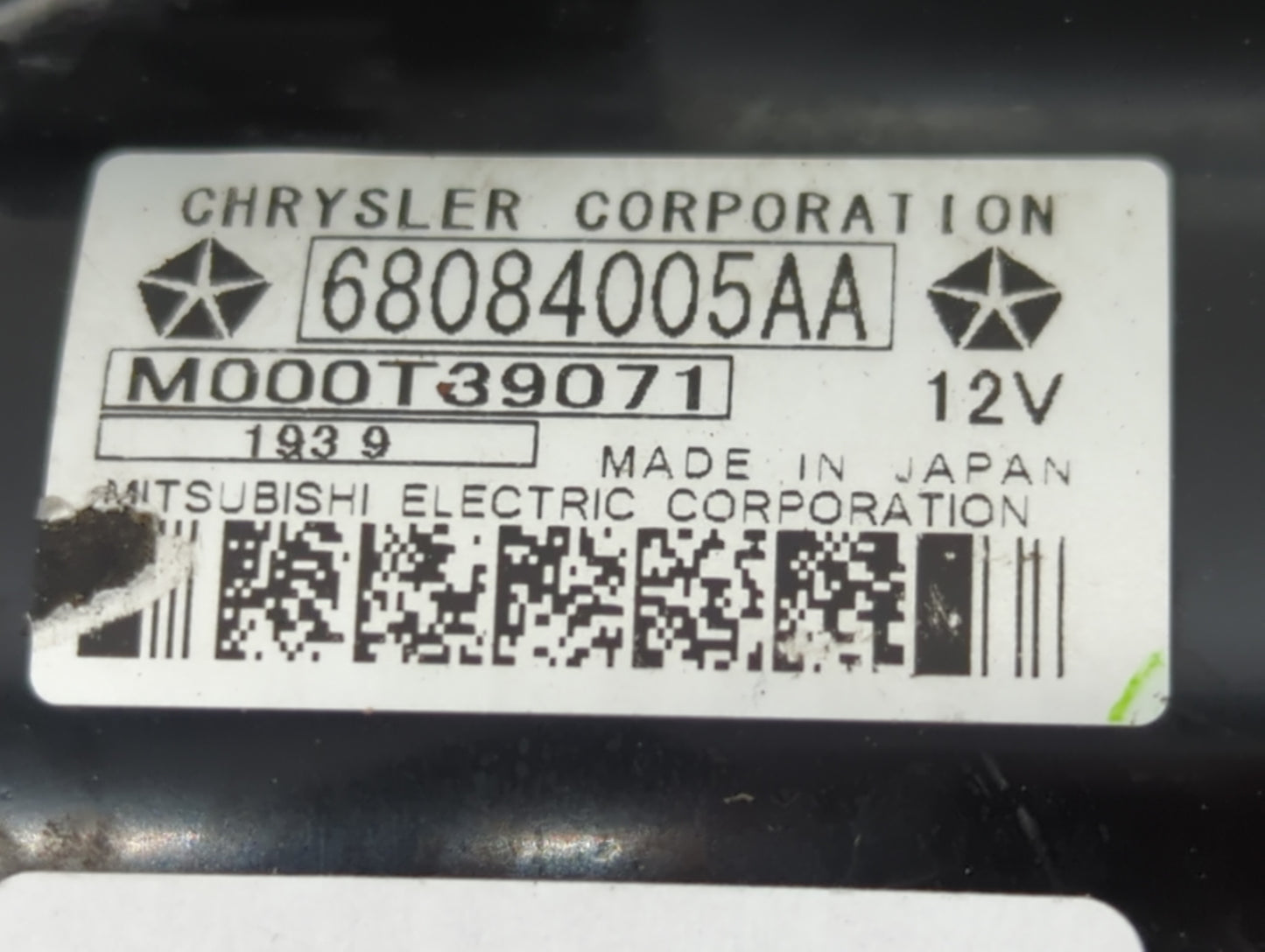 2015-2021 Jeep Renegade Car Starter Motor Solenoid OEM P/N:68084005AA Fits Fits 2014 2015 2016 2017 2018 2019 2020 2021 2022